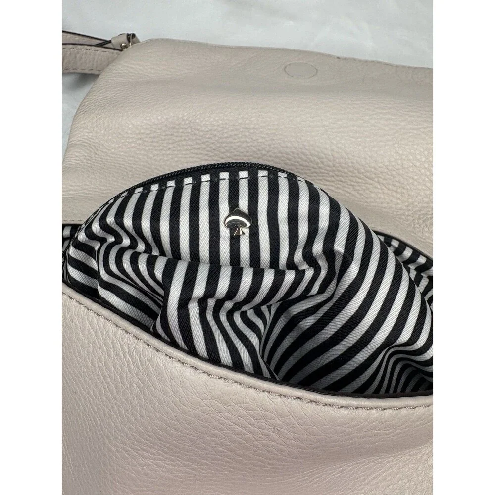 Kate Spade Devin Beige Crossbody/Handbag Dual Pockets Pebble Leather